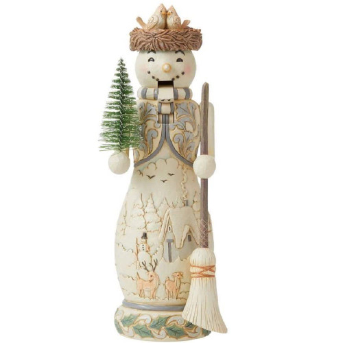 Jim Shore Woodland Snowman Christmas Nutcracker Figurine 6008863