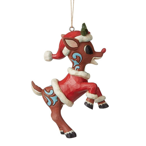 Jim Shore Rudolph Traditions Rudolph in Santa Suit Christmas Ornament 6009113