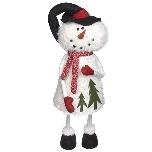 32” Felt/Fur Snowman Bouncer Figurine - 33387603