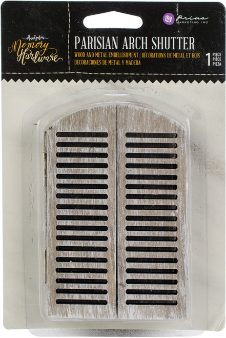 Prima Marketing Memory Hardware Embellishments-Parisian Arch Shutters 3"X4.5"