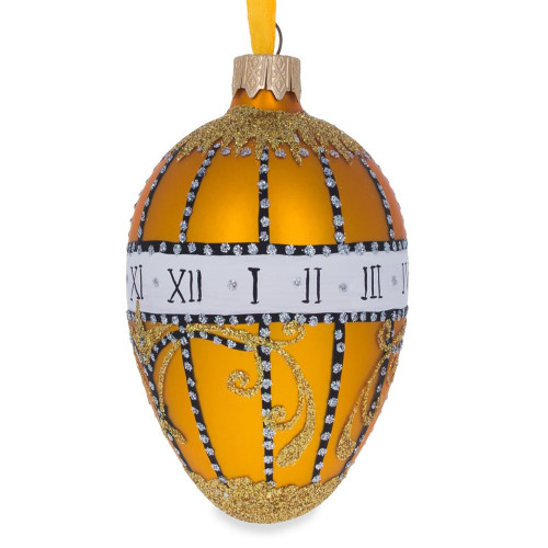 1899 Bouquet of Lilies Clock Royal Egg Glass Ornament