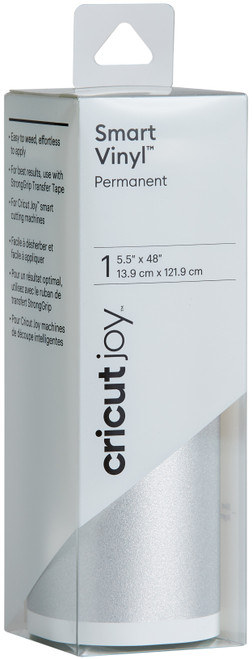 Cricut Joy Permanent Shimmer Vinyl 5.5"X48" Roll-Silver