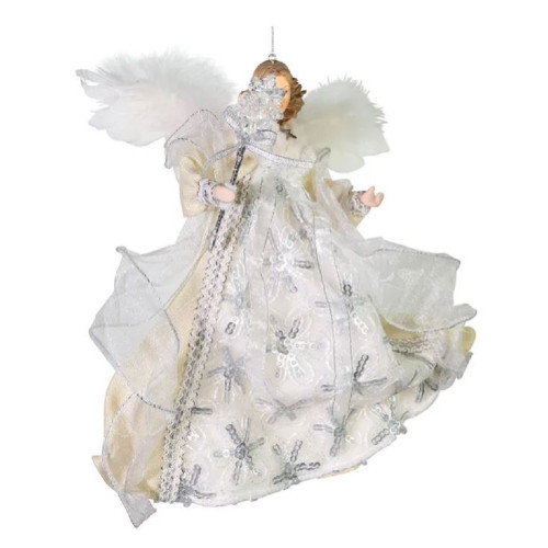 Snowy Woods Angel Christmas Tree Ornament 12 Inch J6103