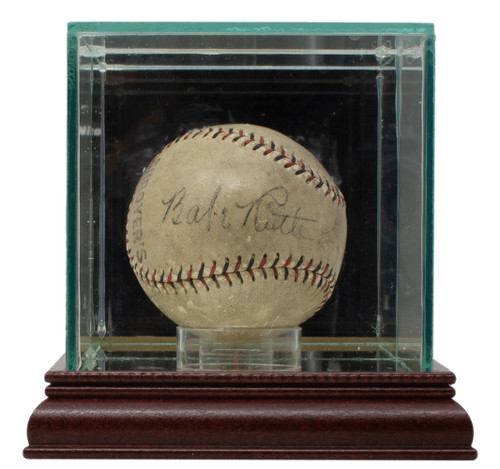 Babe Ruth Single Signed Baseball Yankees JSA LOA BB70651