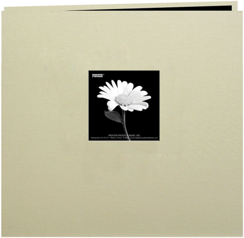 Pioneer Book Cloth Cover Post Bound Album 8"X8"-Biscott Beige