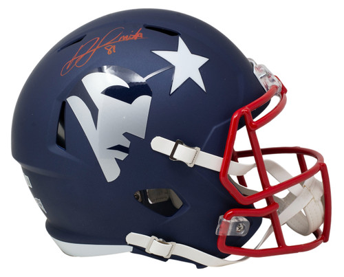 Jonnu Smith Signed Patriots Full Size Speed Replica AMP Helmet Insc BAS