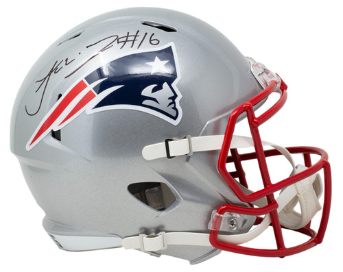 Jakobi Meyers Signed New England Patriots Full Size Speed Replica Helmet JSA