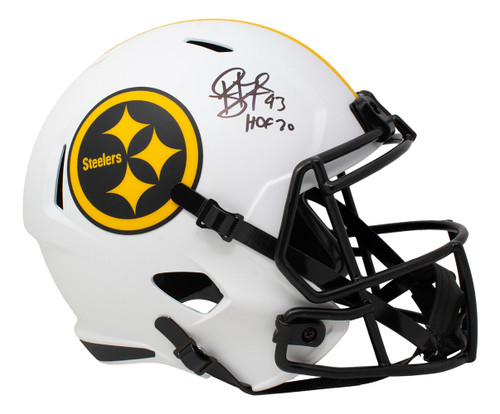 Troy Polamalu Signed Steelers FS Speed Replica Lunar Eclipse Helmet HOF JSA