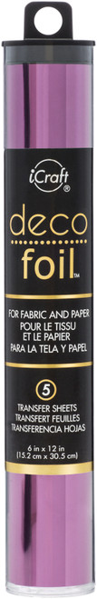 Deco Foil Transfer Sheets 6"X12" 5/Pkg-Plum