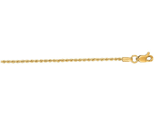 Finejewelers 14 Kt Yellow Gold 16 Inch 1.25mm Bright Cut Solid Rope Chain Necklace with Lobster Clasp 471745A