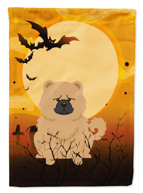 Caroline's Treasures BB4410GF Halloween Chow Chow Cream Flag Garden Size , Small, multicolor