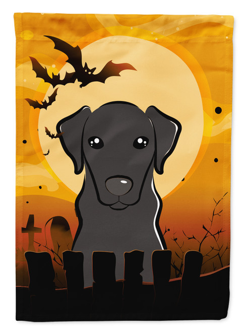 Caroline's Treasures BB1793GF Halloween Black Labrador Flag Garden Size , Small, multicolor