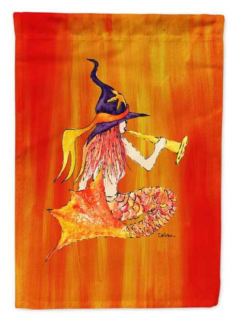 Caroline's Treasures 8629-FLAG-PARENT Mermaid in Witches Hat Halloween Flag, , multicolor - 8629CHF