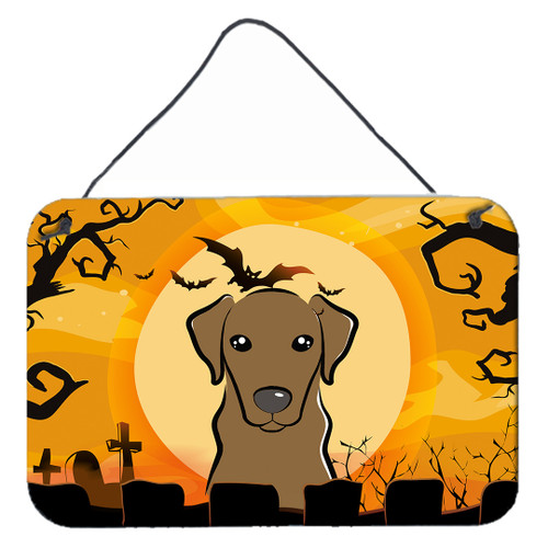 Halloween Chocolate Labrador Wall or Door Hanging Prints BB1792DS812