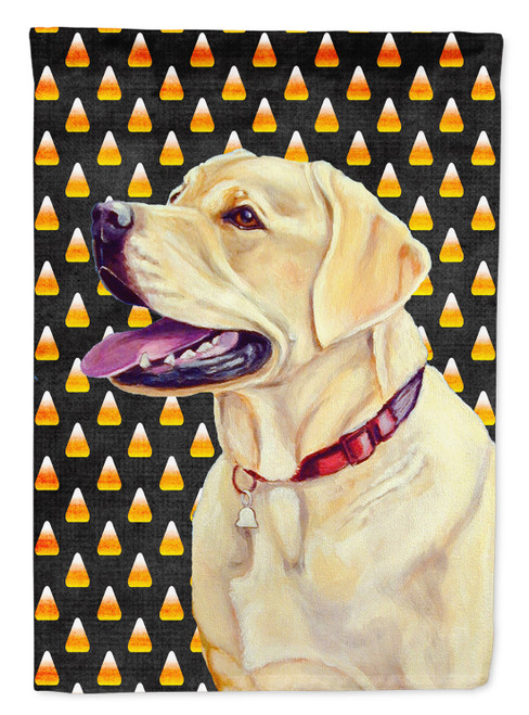 Caroline's Treasures LH9079-FLAG-PARENT Labrador Yellow Candy Corn Halloween Portrait Flag, , multicolor - LH9079GF