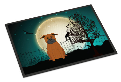Caroline's Treasures BB2301MAT Halloween Scary Chinese Chongqing Dog Indoor or Outdoor Mat 18x27 , 18H X 27W, multicolor