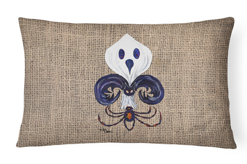 Halloween Ghost Spider Bat Fleur de lis Decorative   Canvas Fabric Pillow