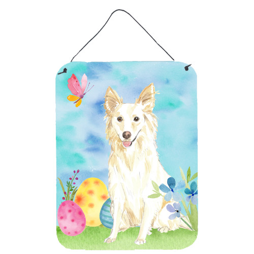 Easter Eggs White Collie Wall or Door Hanging Prints CK1893DS1216