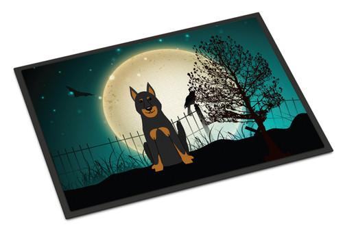 Caroline's Treasures BB2270JMAT Halloween Scary Beauce Shepherd Dog Indoor or Outdoor Mat 24x36 , 24H X 36W, multicolor