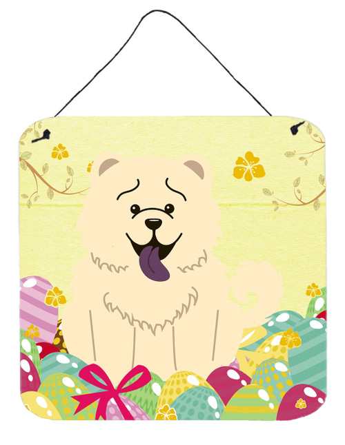 Easter Eggs Chow Chow White Wall or Door Hanging Prints BB6140DS66