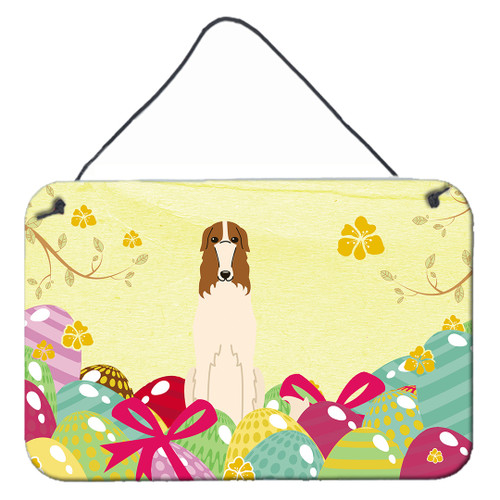 Easter Eggs Borzoi Wall or Door Hanging Prints BB6023DS812