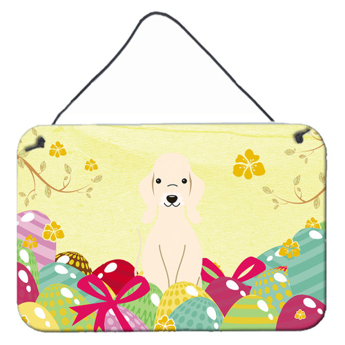 Easter Eggs Bedlington Terrier Sandy Wall or Door Hanging Prints BB6091DS812