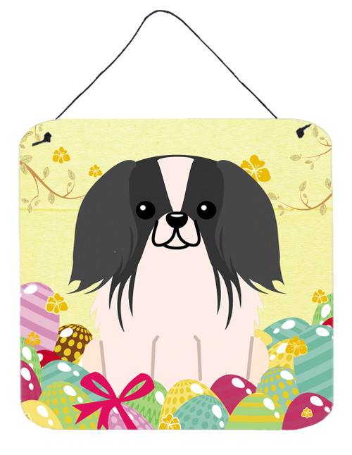 Easter Eggs Pekingnese Black White Wall or Door Hanging Prints BB6105DS66