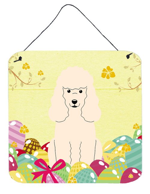 Easter Eggs Poodle White Wall or Door Hanging Prints BB6070DS66