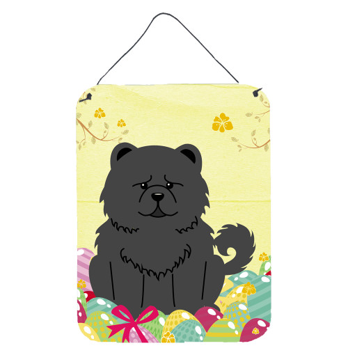 Easter Eggs Chow Chow Black Wall or Door Hanging Prints BB6143DS1216