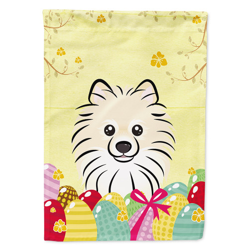 Pomeranian Easter Egg Hunt Flag Canvas House Size BB1889CHF