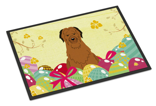 Easter Eggs Briard Brown Door Mat, Indoor Rug or Outdoor Welcome Mat 18x27 Doormat BB6082MAT