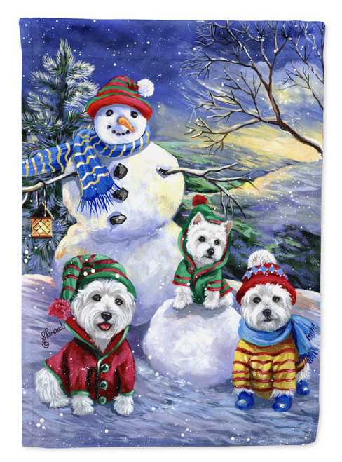 Caroline's Treasures PPP3208GF Westie Holiay Snowballs Flag Garden Size , Small, multicolor