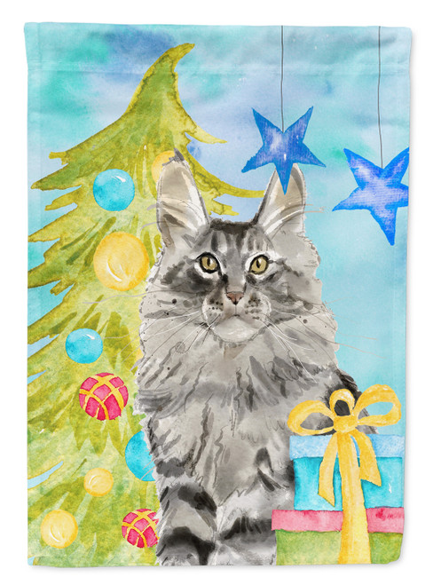 Maine Coon Christmas Presents Flag Canvas House Size CK3124CHF