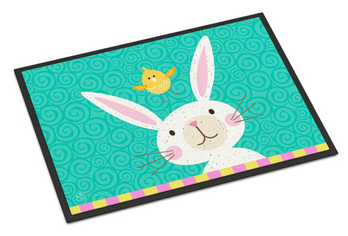 Happy Easter Rabbit Door Mat, Indoor Rug or Outdoor Welcome Mat 24x36 Doormat VHA3032JMAT