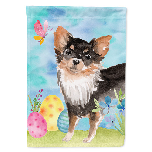 Long Haired Chihuahua Easter Flag Canvas House Size BB9633CHF