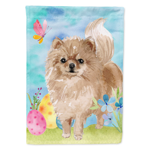 Pomeranian Easter Flag Canvas House Size BB9634CHF