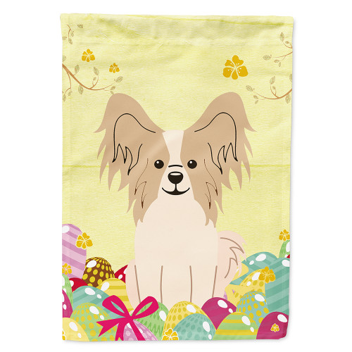 Easter Eggs Papillon Sable White Flag Canvas House Size BB6077CHF