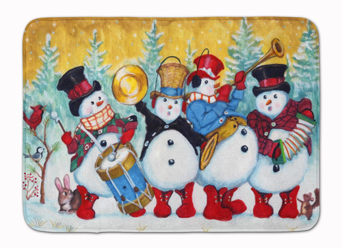 Snowmen Strike up the Band Bath Mat Machine Washable  Anti-fatigue Memory Foam Kitchen Rug PJH3002RUG