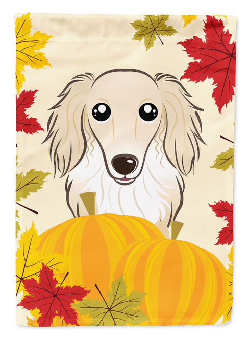 Caroline's Treasures BB2018GF Longhair Creme Dachshund Thanksgiving Flag Garden Size , Small, multicolor