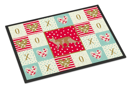 Devon Rex #3 Cat Love Door Mat, Indoor Rug or Outdoor Welcome Mat 18x27 Doormat
