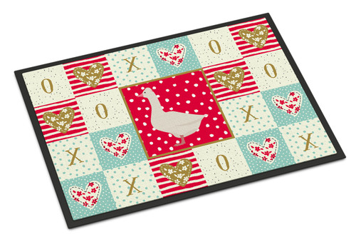 Roman Goose Love Door Mat, Indoor Rug or Outdoor Welcome Mat 18x27 Doormat