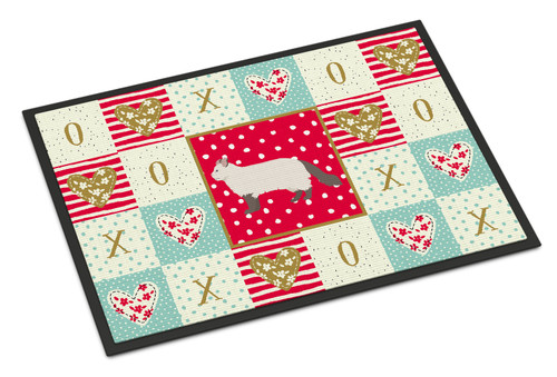 American Curl #2 Cat Love Door Mat, Indoor Rug or Outdoor Welcome Mat 18x27 Doormat