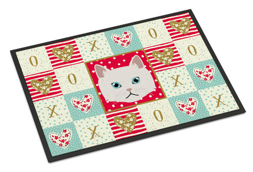 Napoleon Cat Love Door Mat, Indoor Rug or Outdoor Welcome Mat 18x27 Doormat