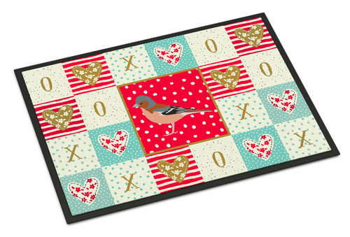 Finch Love Door Mat, Indoor Rug or Outdoor Welcome Mat 24x36 Doormat