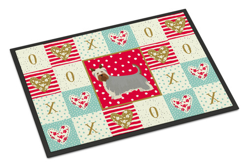 Australian Silky Terrier #2 Love Door Mat, Indoor Rug or Outdoor Welcome Mat 18x27 Doormat