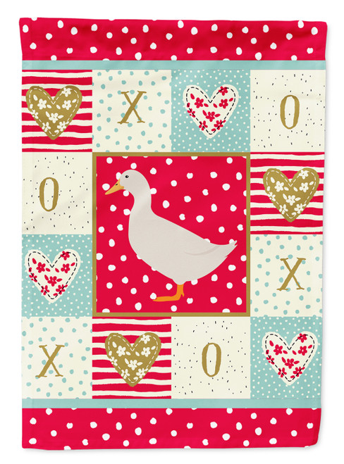 Caroline's Treasures CK5287GF American Pekin Duck Love Flag Garden Size, Small, multicolor