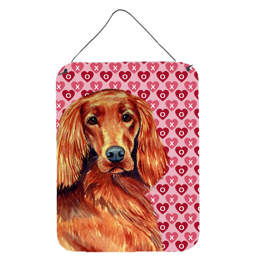 Irish Setter Hearts Love and Valentine's Day Wall or Door Hanging Prints