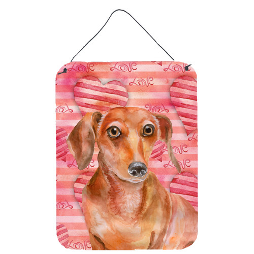 Red Dachshund Love Wall or Door Hanging Prints BB9794DS1216