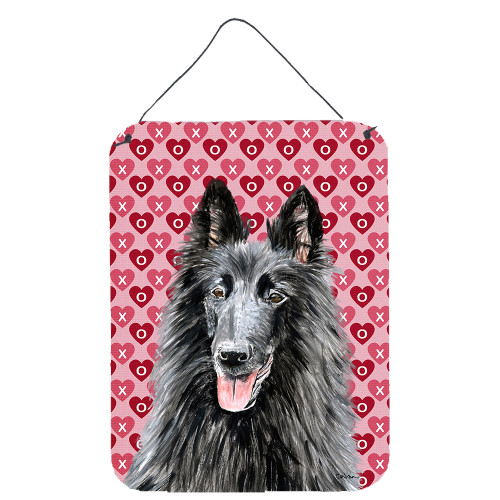 Belgian Sheepdog Hearts Love and Valentine's Day Wall or Door Hanging Prints