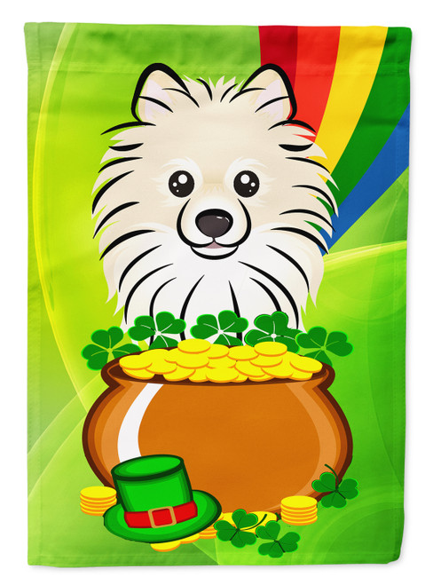 Caroline's Treasures BB1951GF Pomeranian St. Patrick's Day Flag Garden Size , Small, multicolor